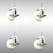 Service Caster 3 Inch 316SS Nylon Wheel Swivel 1/2 Inch Threaded Stem Caster Set Brake SCC SCC-SS316TS20S314-NYS-TLB-121315-4 - alternate 1